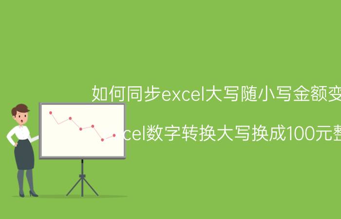 如何同步excel大写随小写金额变动 excel数字转换大写换成100元整？